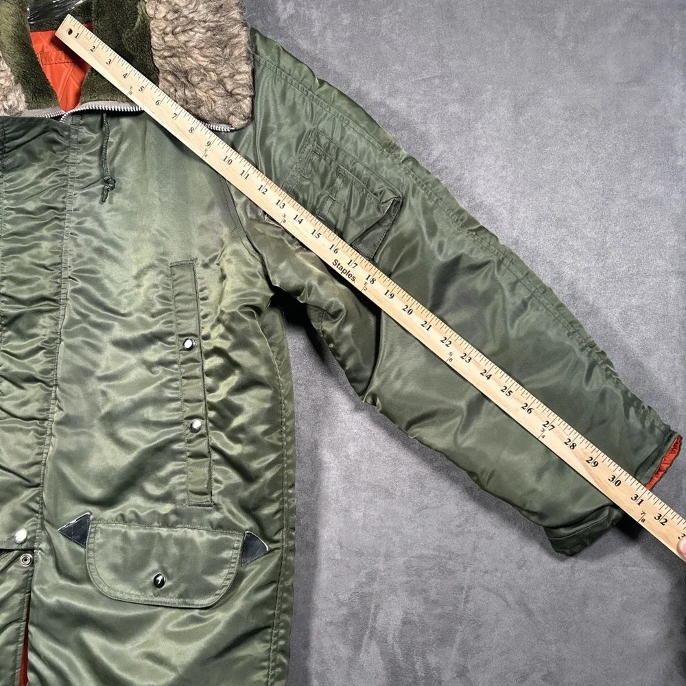 Vintage 70s USAF-Style N3B Snorkel Parka Heavy Duty Flight Jacket *Broken Zipper